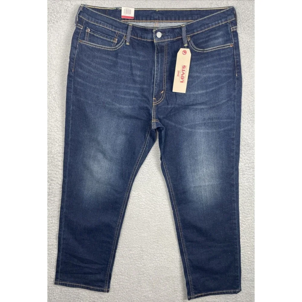 Levis 541 Athletic Taper Jeans Mens 38x30 Blue Dark Wash Fade Stretch NWT